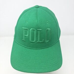Polo Ralph Lauren Hat Cap Snap Back One Size Green POLO Pony Spell Out